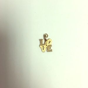 Metal LOVE charm.